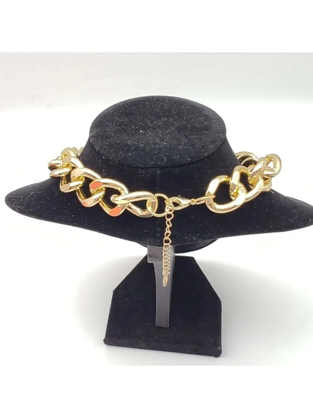 Authentic Louis Vuitton Lock & Key with Unbranded Cuban Stylle Gold Plated Chain